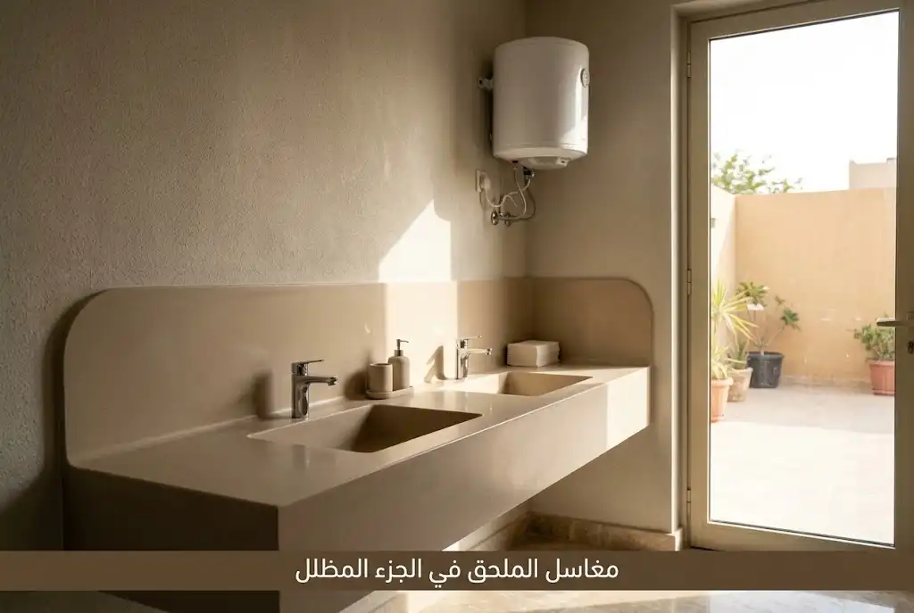 مغسلة كوريان للديوانية في ملحق خارجي