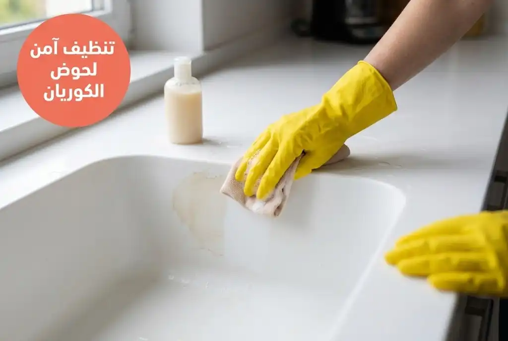 حوض كوريان مدمج في محطة تحضير مشروبات بكافيه